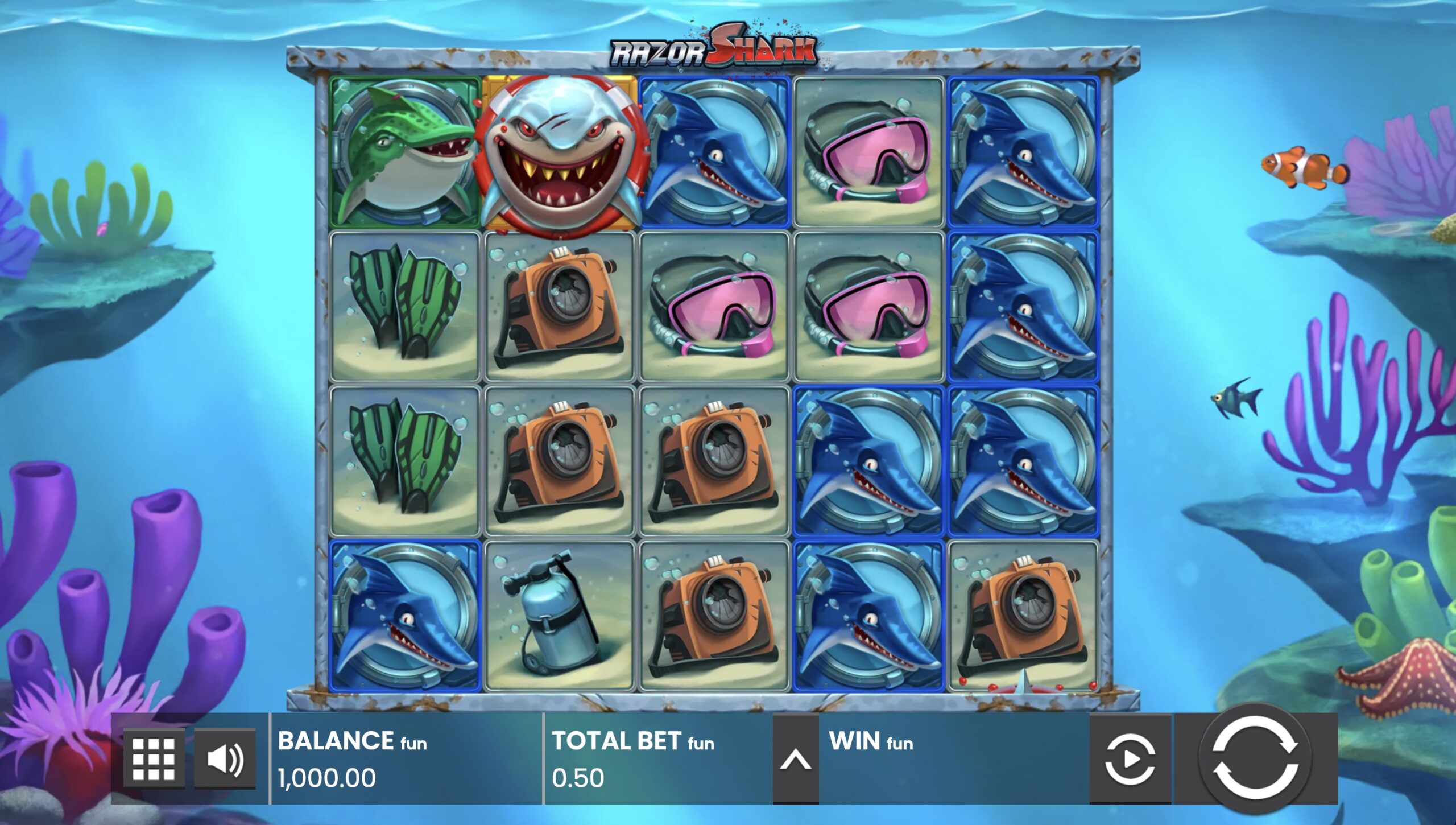 Razor Shark ойынындағы Mystery Stacks трансформациясы процесі