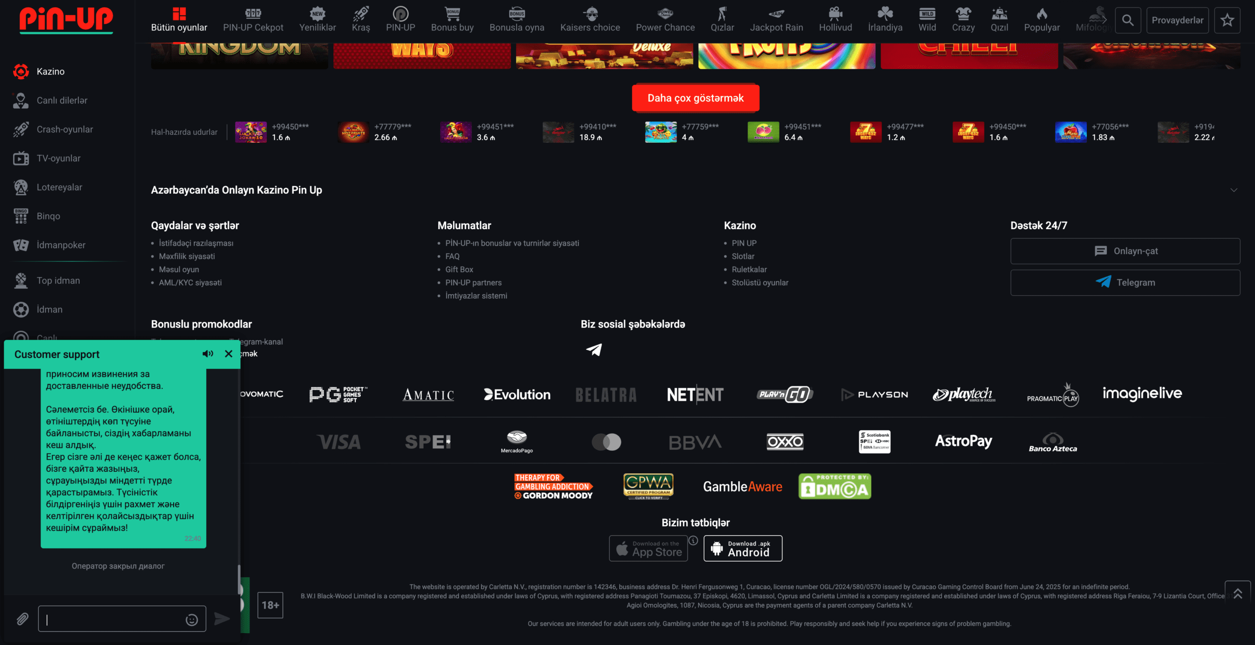 Müştəri dəstəyi kanalları və cavab müddətləri