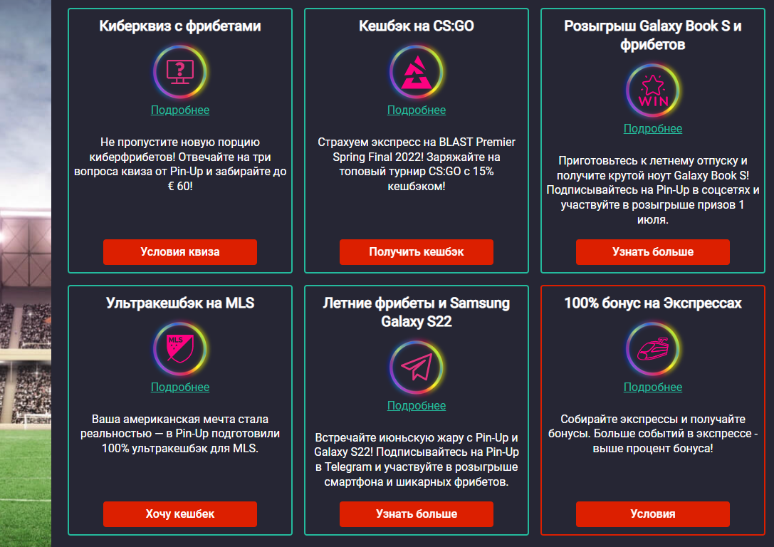 Pin Up Bet live ставкалар