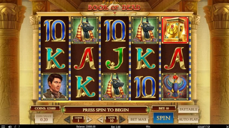 Symbols of the Book of Dead slot machine