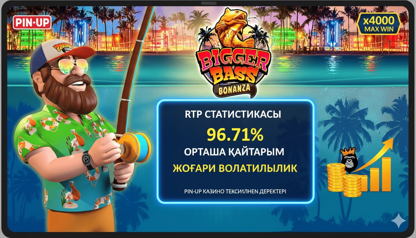 Pin-Up-тағы Bigger Bass Bonanza слотындағы ойыншыға қайтару статистикасы