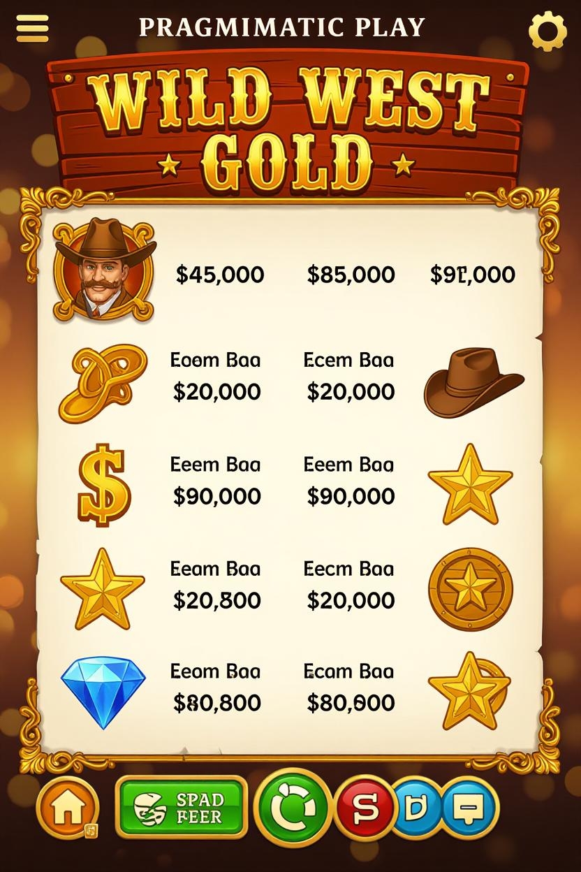 Pragmatic Play-дің Wild West Gold төлем кестесі және символдары