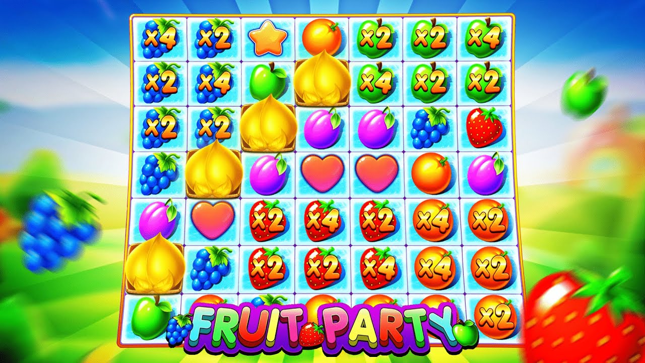 Pin-Up казиносындағы Pragmatic Play-ден Fruit Party слотының ойын интерфейсі