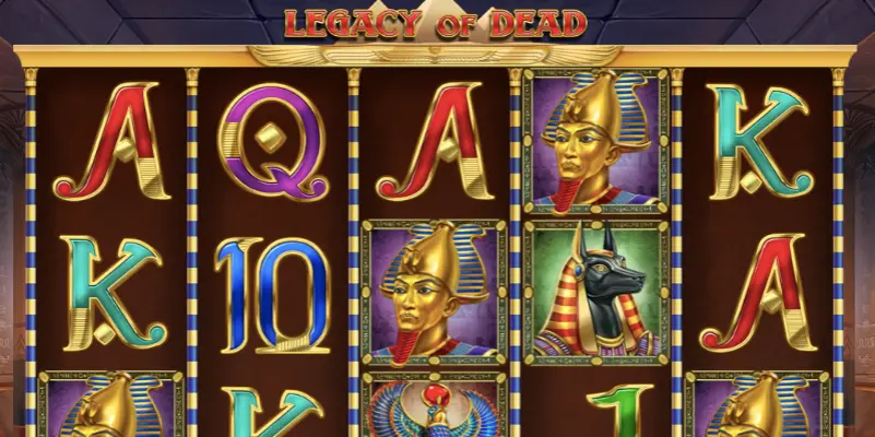 Интерфейс слота Legacy of Dead в Pin-Up с игровым полем 5x3