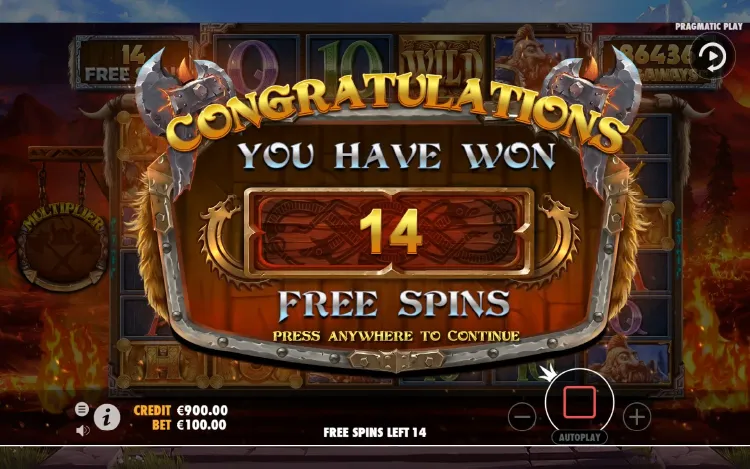 Power of Thor Megaways slotunun texniki xüsusiyyətləri haqqında məlumat ekranı