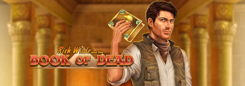 Free spins round in Book of Dead with the expanding archaeologist symbol