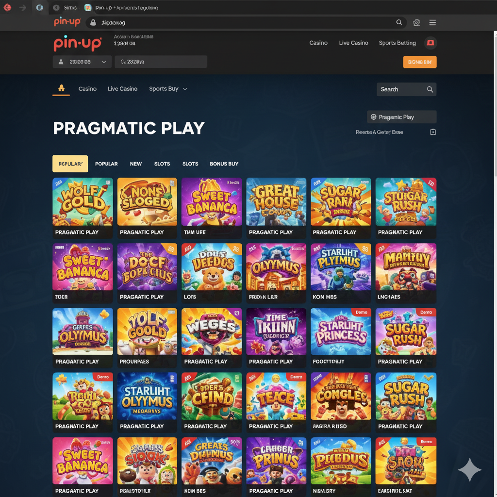 Pin-Up платформасындағы Pragmatic Play слоттарының топтамасы