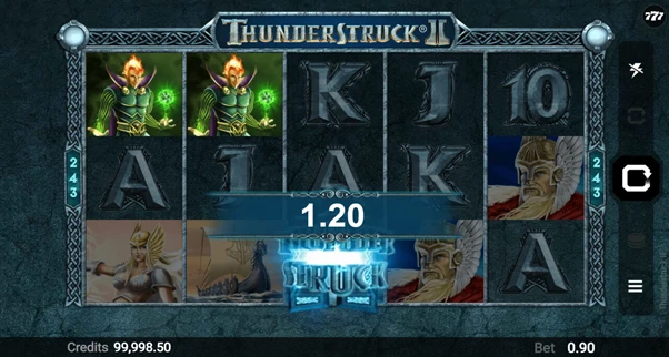Схема четырех уровней бонусной игры Great Hall of Spins в Thunderstruck II
