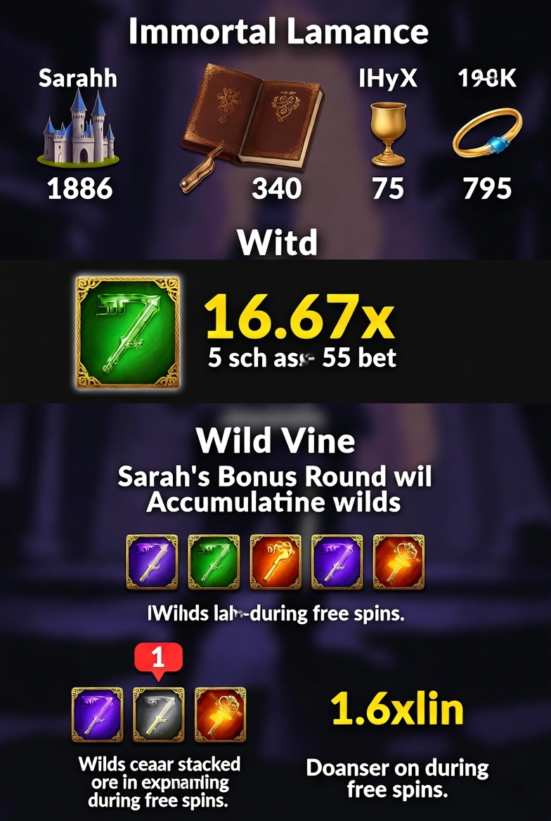 Функция Wild Vine в бонусном раунде Сары с накапливающимися Wild