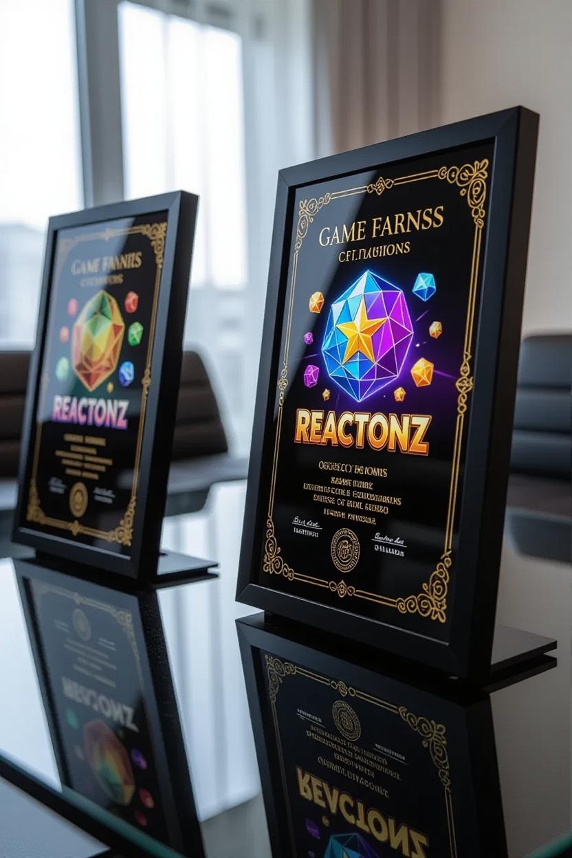 Reactoonz 2 үшін ойын адалдығы сертификаттары және тәуелсіз аудиторлардың лицензиялары