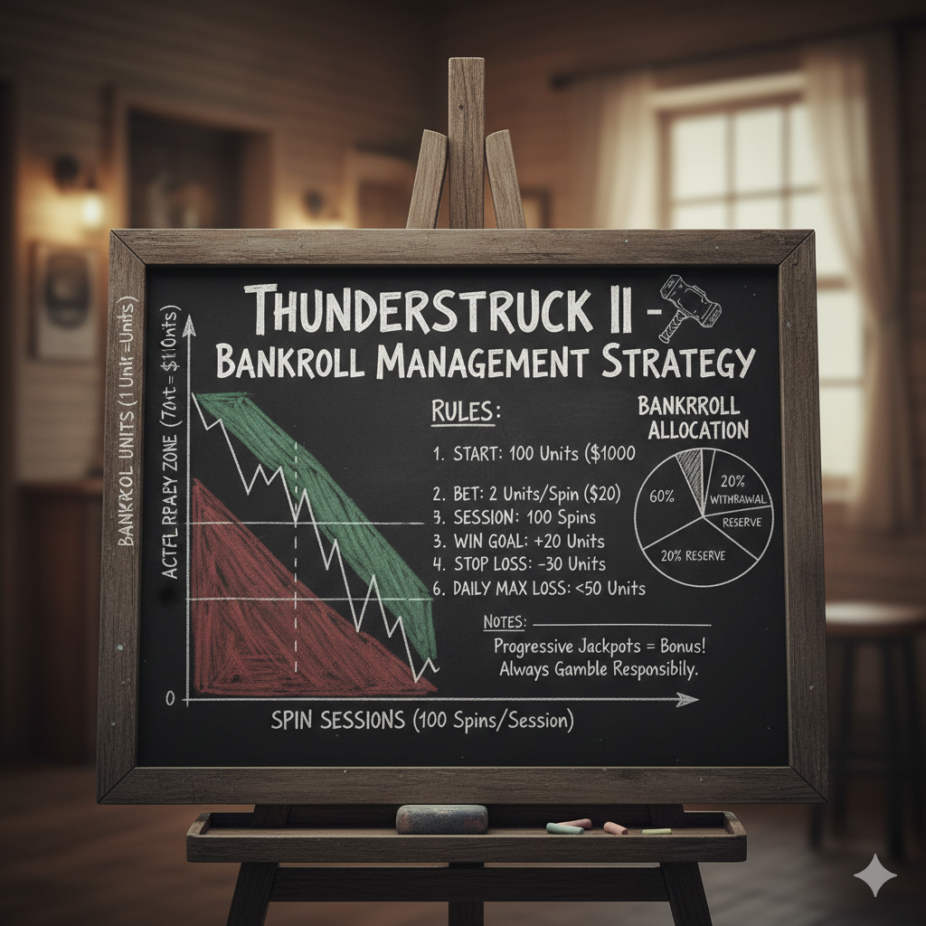 График управления банкроллом для игры в слот Thunderstruck II