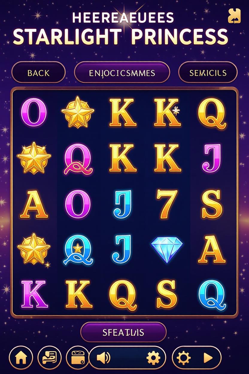 Starlight Princess slot interface on a mobile device in the Pin-Up app