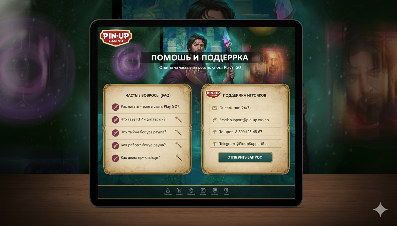 Play'n GO slotları üzrə Pin-Up kazinosunun tez-tez verilən suallar bölməsi və oyunçu dəstəyi