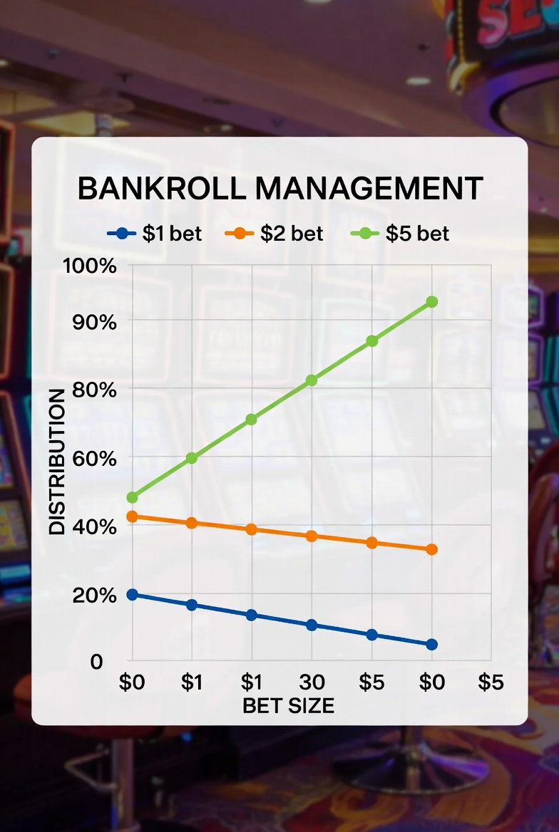 Jammin Jars ойынына арналған ставкаларды бөлумен банкроллды басқару графигі