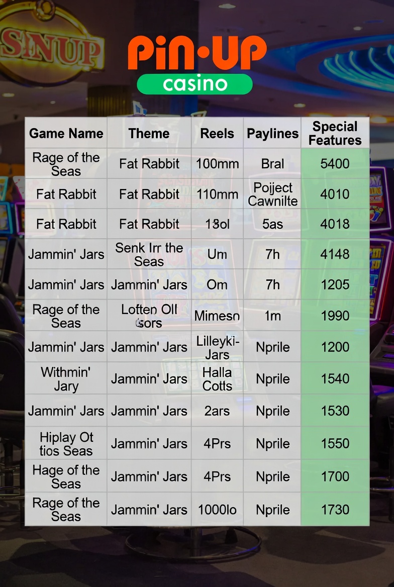 Pin-Up казиносында қолжетімді Push Gaming слоттарының салыстырмалы кестесі