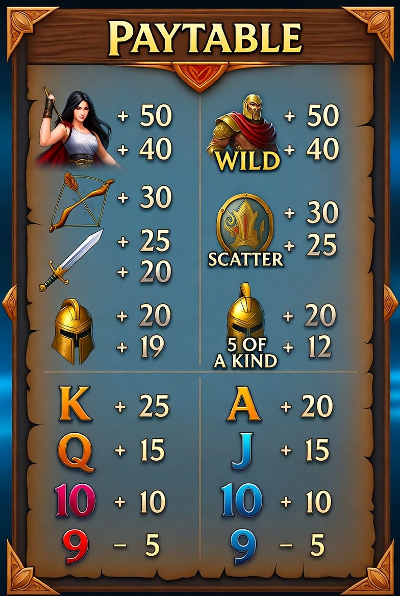 Amazons Battle слоты үшін банкроллды басқару графигі