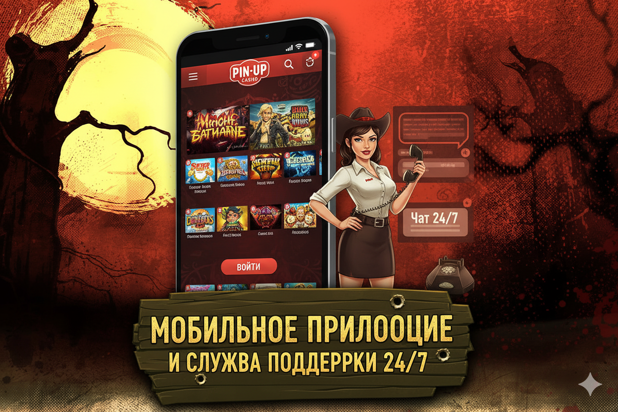 Pin-Up мобильді қосымшасы және 24/7 қолдау қызметі