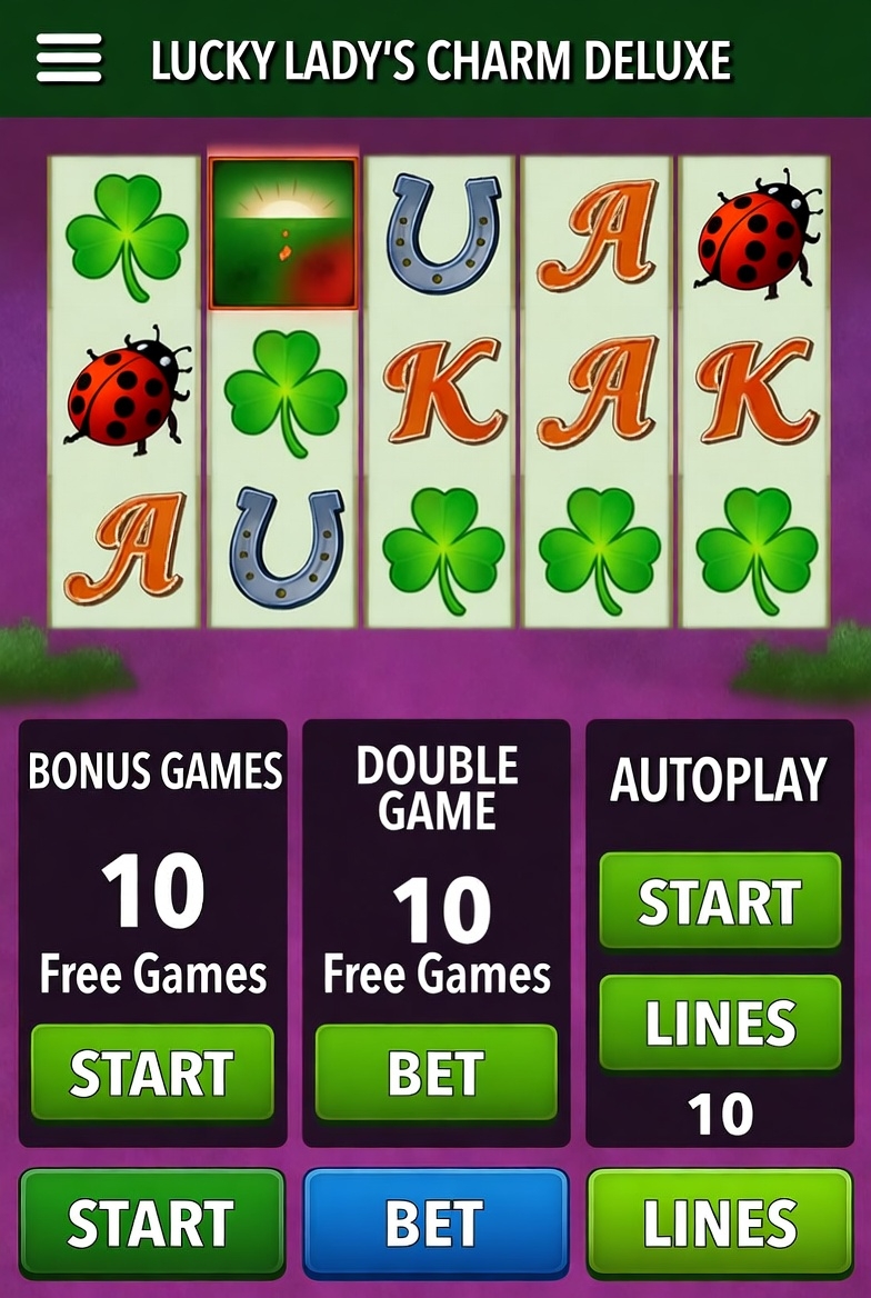 Mobile version of Lucky Lady's Charm slot in Pin-Up app