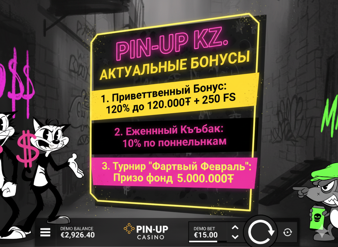 Қазақстан ойыншыларына арналған Pin-Up өзекті бонустары мен акциялары