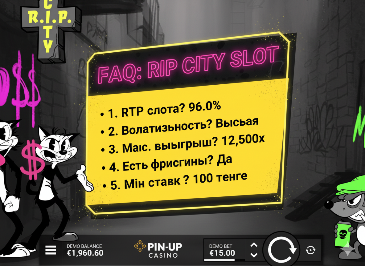 RIP City слоты туралы жиі қойылатын сұрақтар