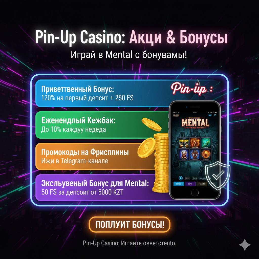 Mental-да ойнау үшін Pin-Up Casino акциялары мен бонустар бөлімі