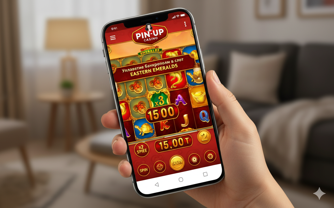 Pin-Up-тағы Quickspin провайдерінен Eastern Emeralds слотының мобильді нұсқасы