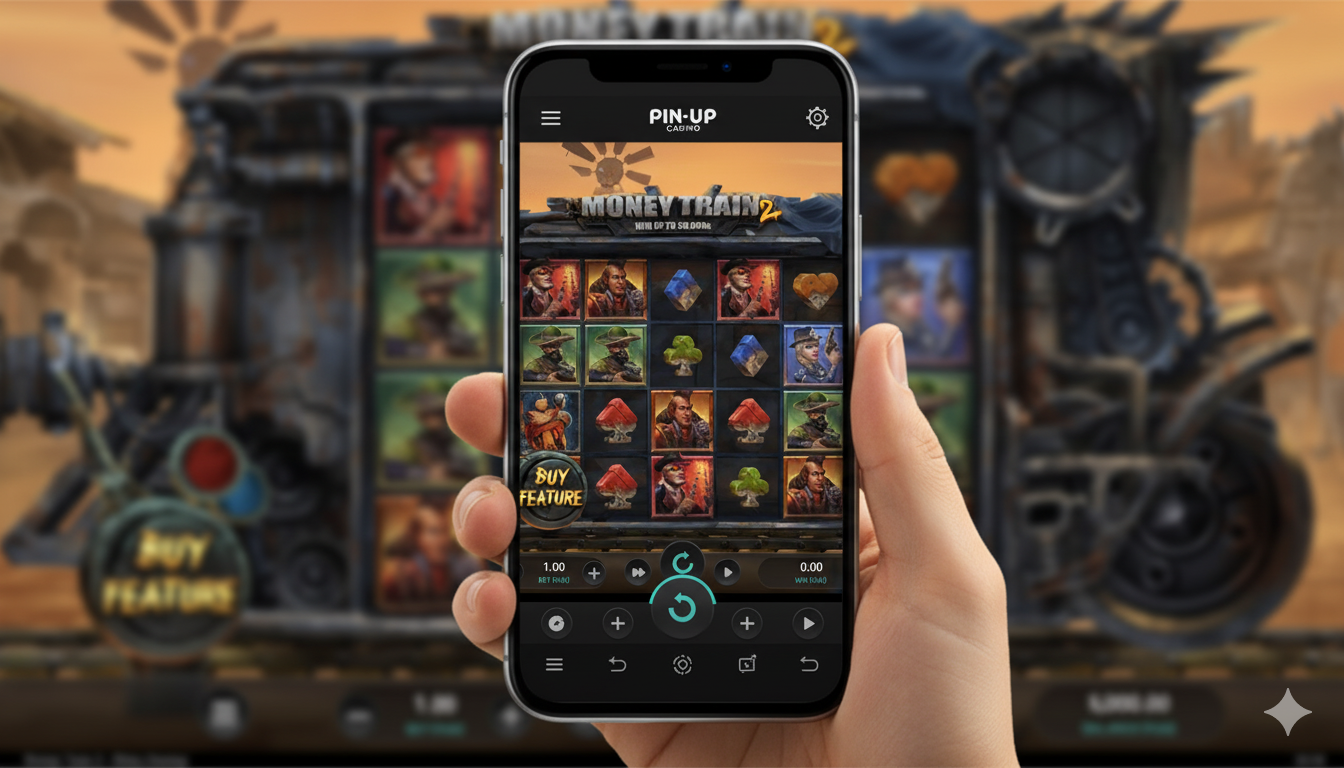 Pin-Up-тағы Money Train 2 слотының мобильді нұсқасы