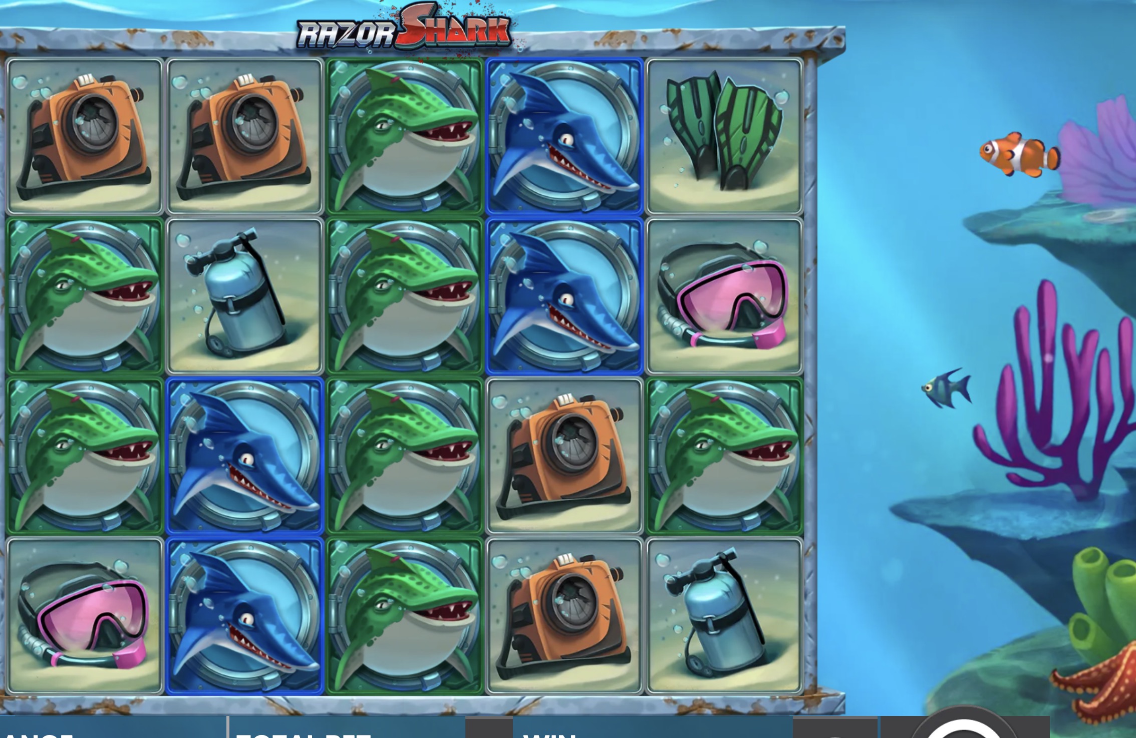 Razor Shark-тағы тегін айналдырулардың бонустық раунды