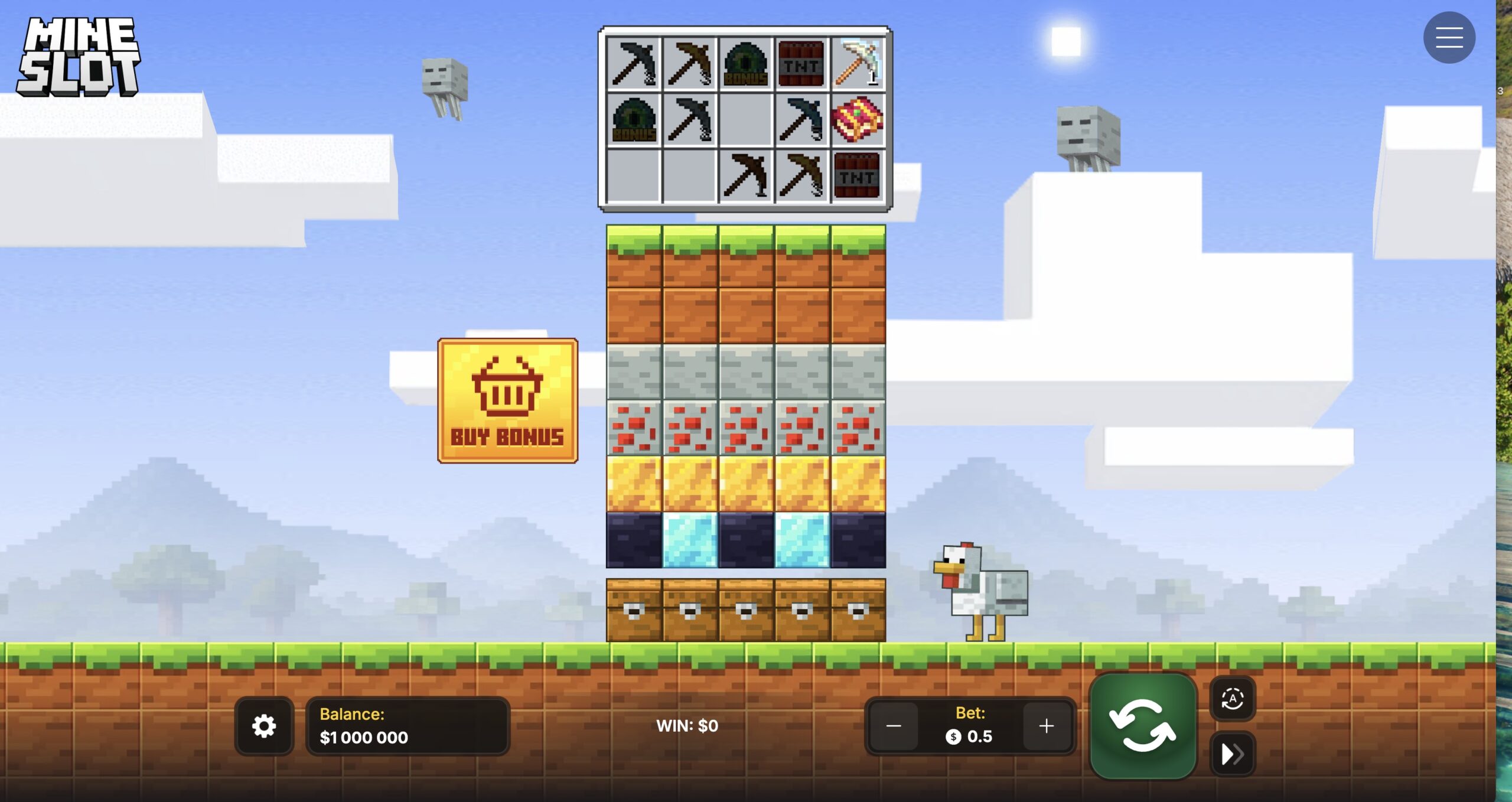 Mine Slot-тағы шоқы түрлерін салыстыру